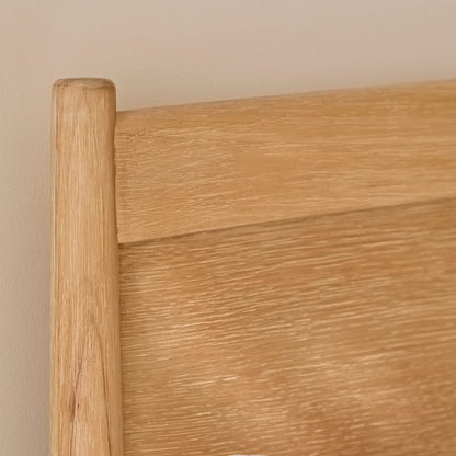 Ida Double Wooden Bed - Whitewash Oak - Laura James