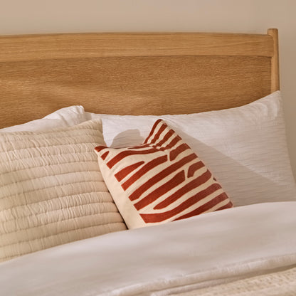 Ida Double Wooden Bed - Whitewash Oak - Laura James