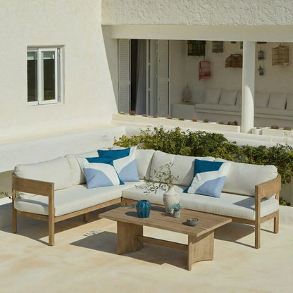 Imani 6 Seater Wooden Garden Corner Sofa with Coffee Table