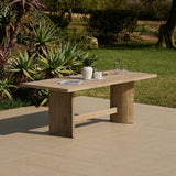 Imani 6 Seater Wooden Garden Dining Table - Light Brush Acacia- Laura James