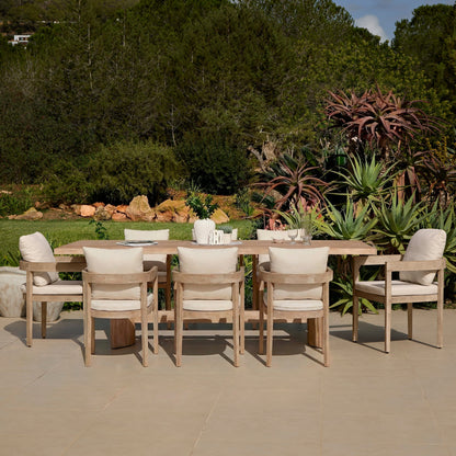 Imani 8 Seater Wooden Garden Dining Set with Imani Dining Chairs - 230cm - Laura James