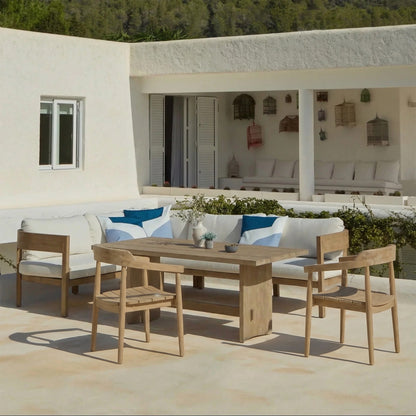 Imani 8 Seater Wooden Corner Sofa Set with Imani Dining Table & 2 Elowen Dining Chairs