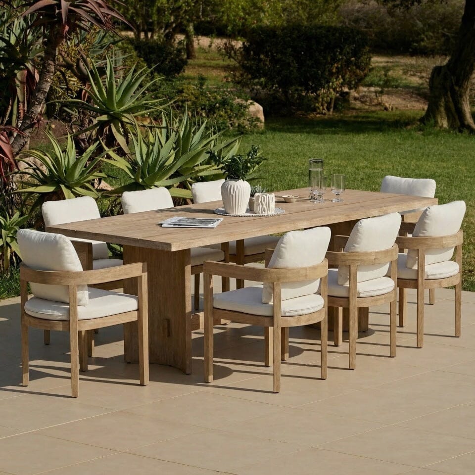 Imani 8 Seater Wooden Garden Dining Set with Imani Dining Chairs - 230cm