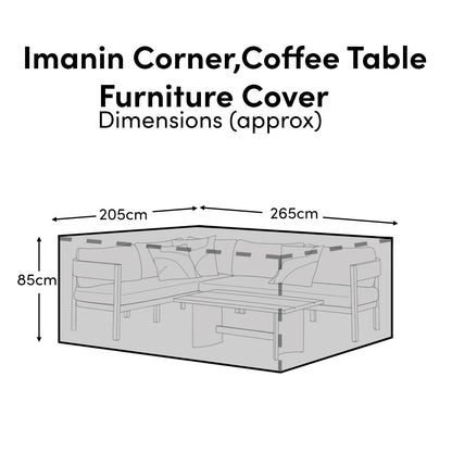 Imani Corner Sofa with Coffee Table Furniture Cover - Laura James