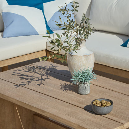 Imani 5 Seater Wooden Garden Corner Sofa with Coffee Table - Laura James