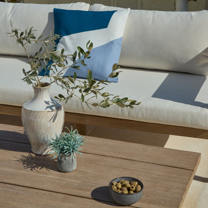 Imani 5 Seater Wooden Garden Corner Sofa with Coffee Table - Laura James