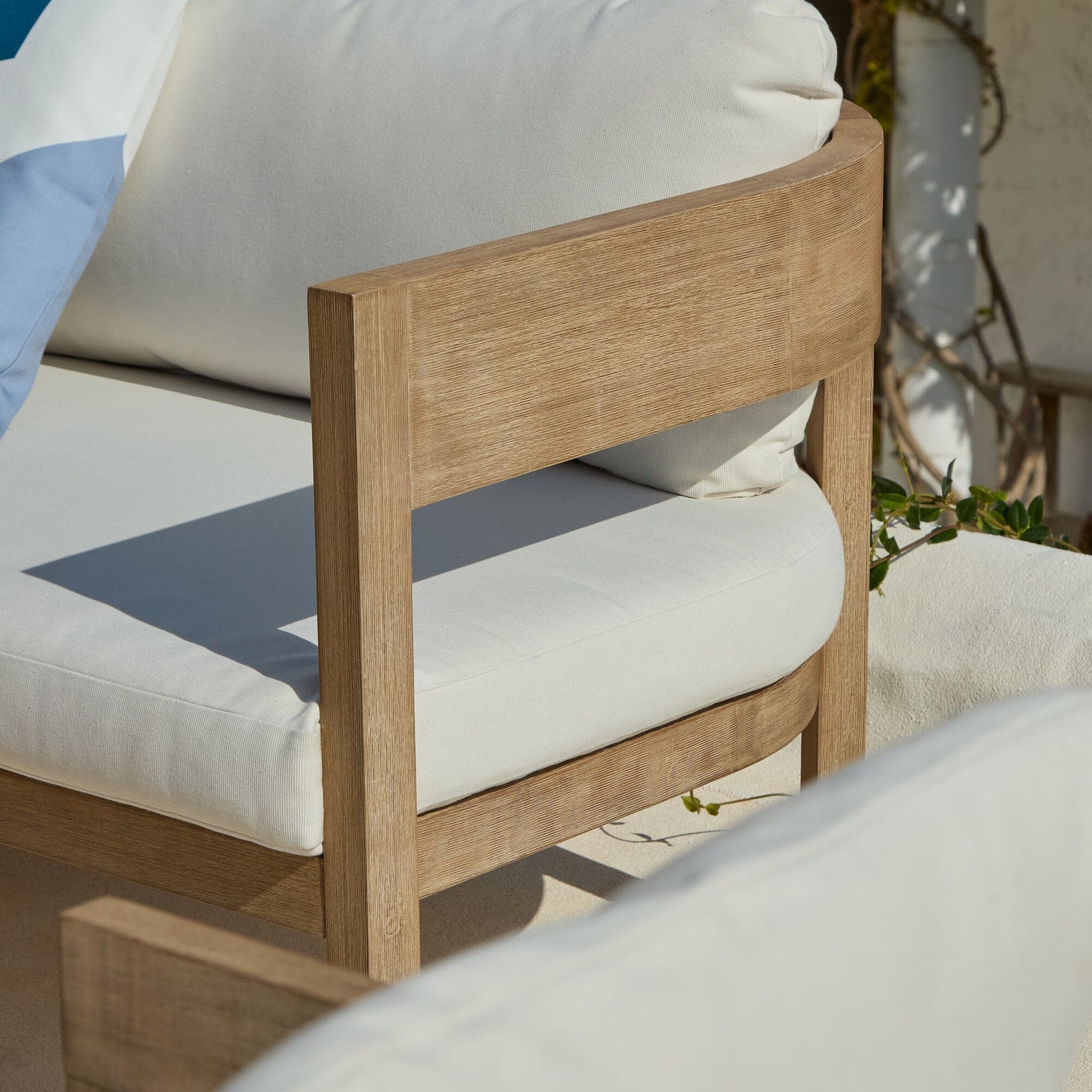 Imani 7 Seater Wooden Garden Corner Sofa Set with Coffee Table & 2 Imani Dining Chairs - Laura James