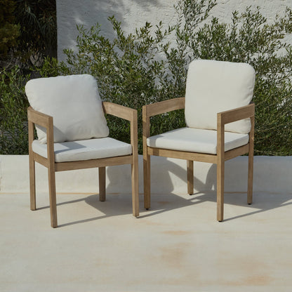 Imani Garden Dining Chair Cushion Covers - Linen - Laura James
