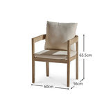 Outlet - Imani Wooden Garden Chairs - Set of 2 - Brushed Light Acacia