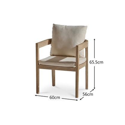 Outlet - Imani Wooden Garden Chairs - Set of 2 - Brushed Light Acacia
