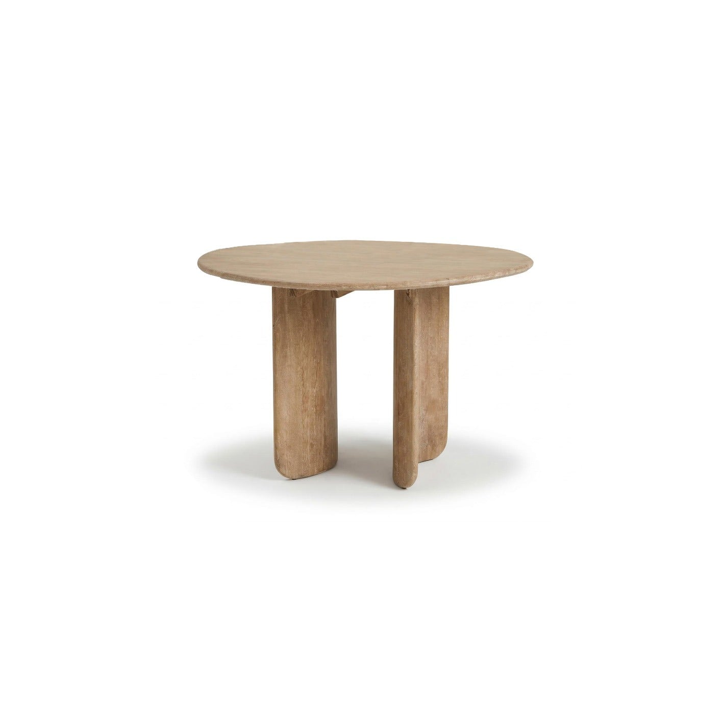 Imogen Chalked Mango Wood Round Dining Table - 120cm - Laura James
