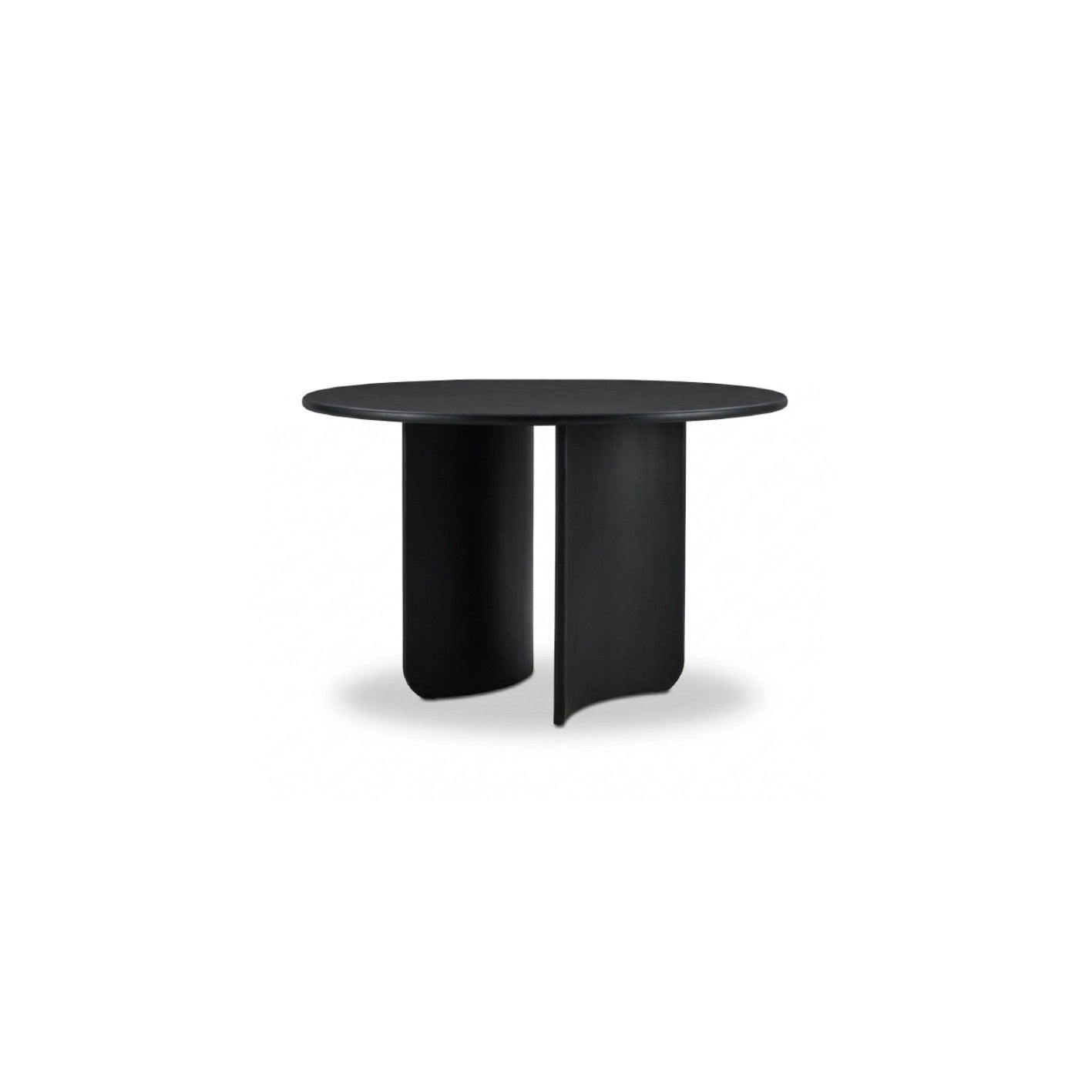 Imogen Jet Black Mango Wood Round Dining Table - 120cm - Laura James