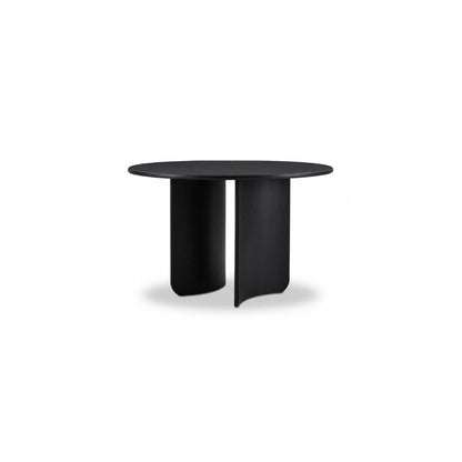 Imogen Jet Black Mango Wood Round Dining Table - 120cm - Laura James