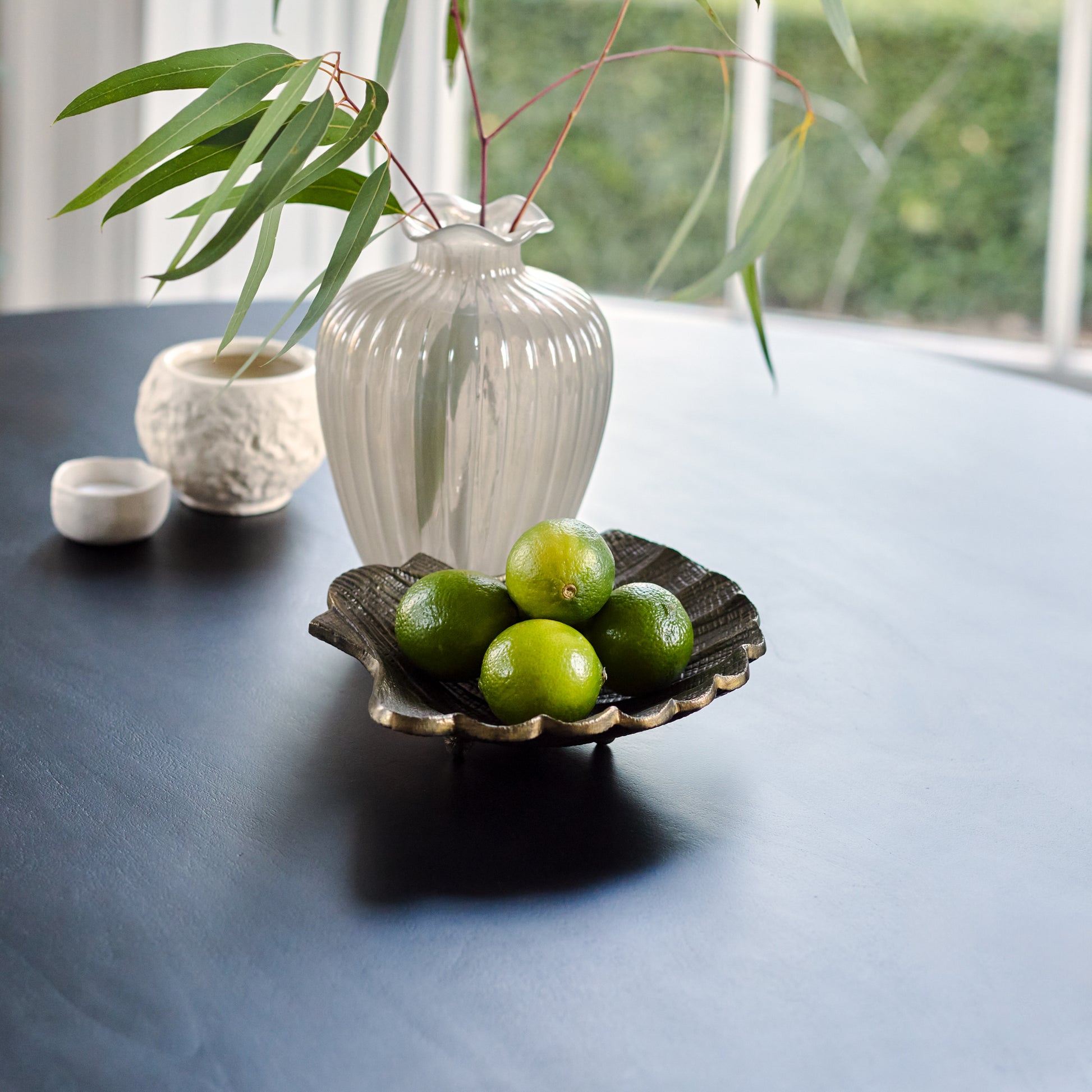 Imogen Jet Black Mango Wood Round Dining Table - 120cm - Laura James