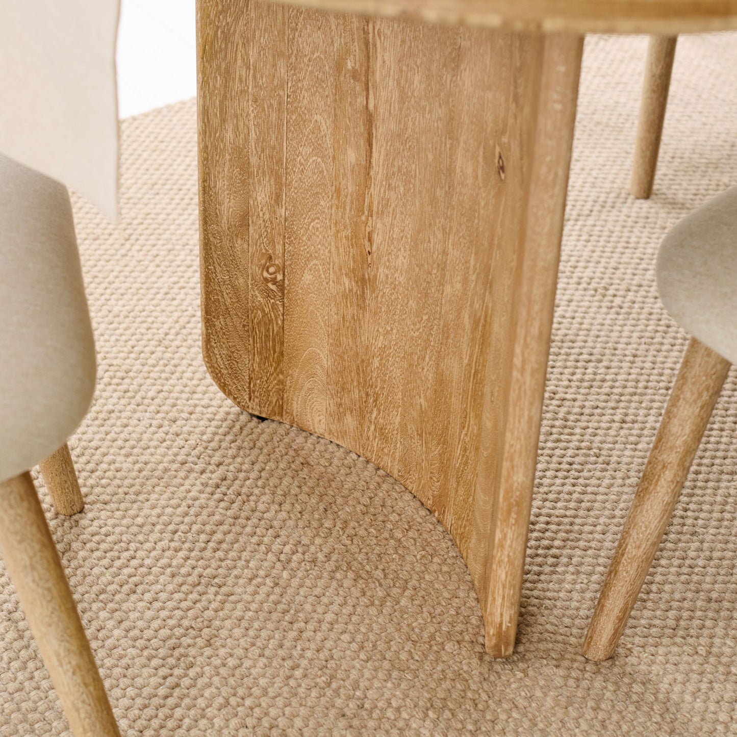 Imogen Chalked Mango Wood Rectangular Dining Table - 190cm - Laura James