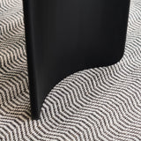 Imogen 190cm Jet Black Mangowood  Wooden Rectangular Dining Table Set - 6 Seater - Freya Oat Boucle Dining Chairs - Black Legs - Laura James