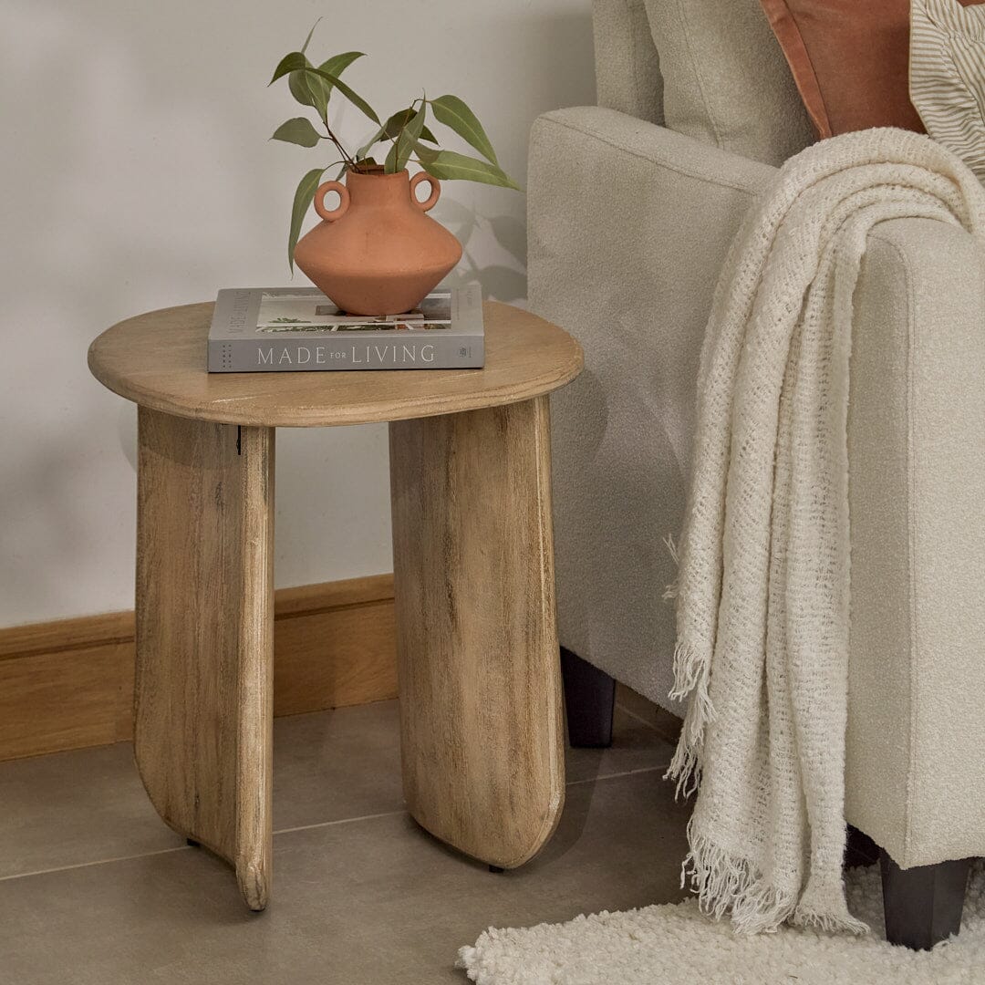 Imogen 45cm Side Table - Chalked Mangowood - Laura James