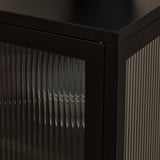 Indiana Black Metal 2 Door Sideboard - 80cm - Laura James