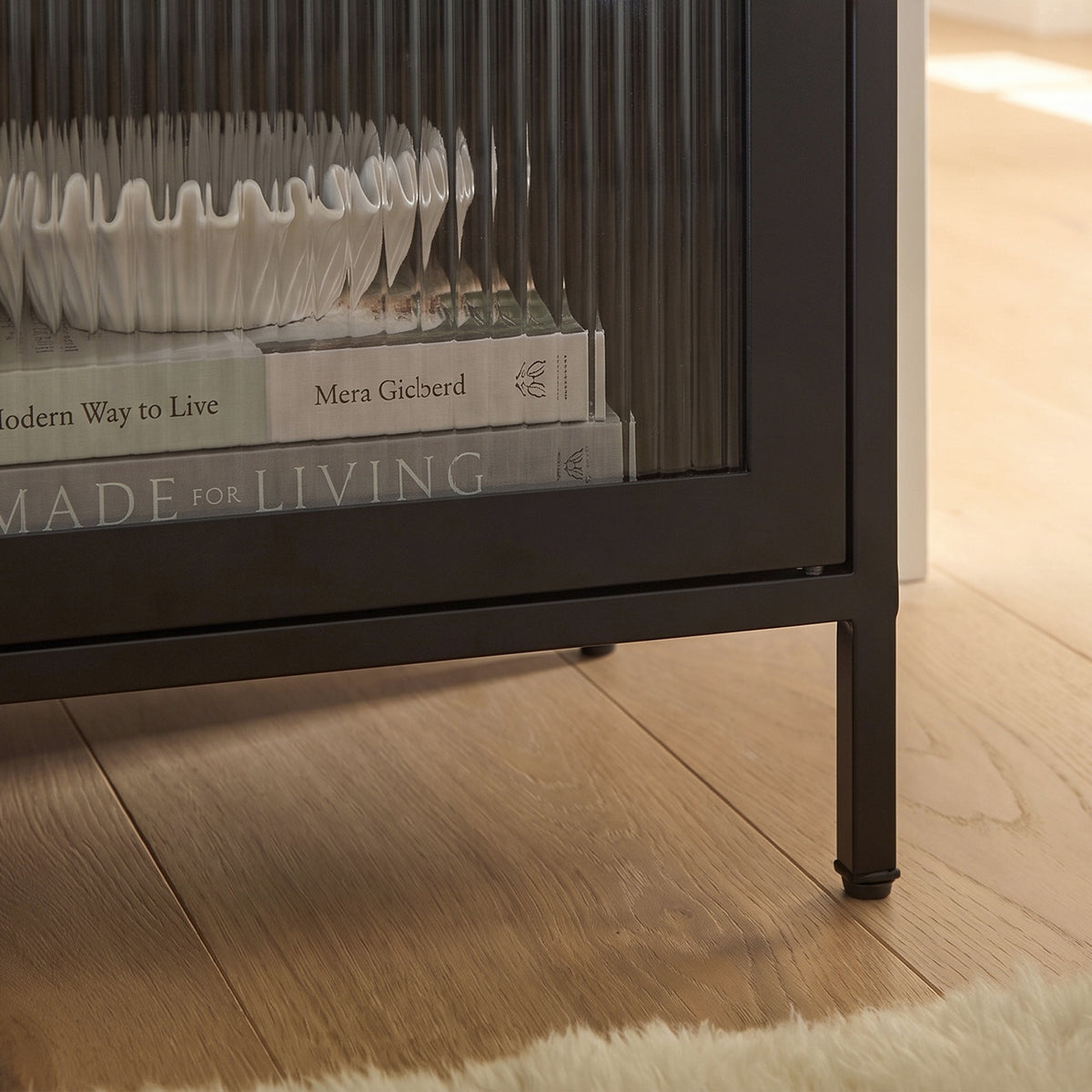 Indiana Metal Bedside Table - Jet Black - Laura James 