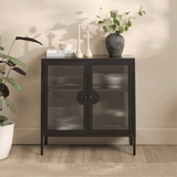 Indiana Black Metal 2 Door Sideboard - 80cm