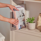 Ines Open Bookcase - Taupe & Gold - Laura James