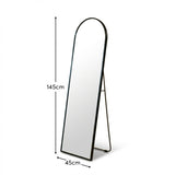 Ingham 145x45cm LED Arch Mirror - Black - Laura James