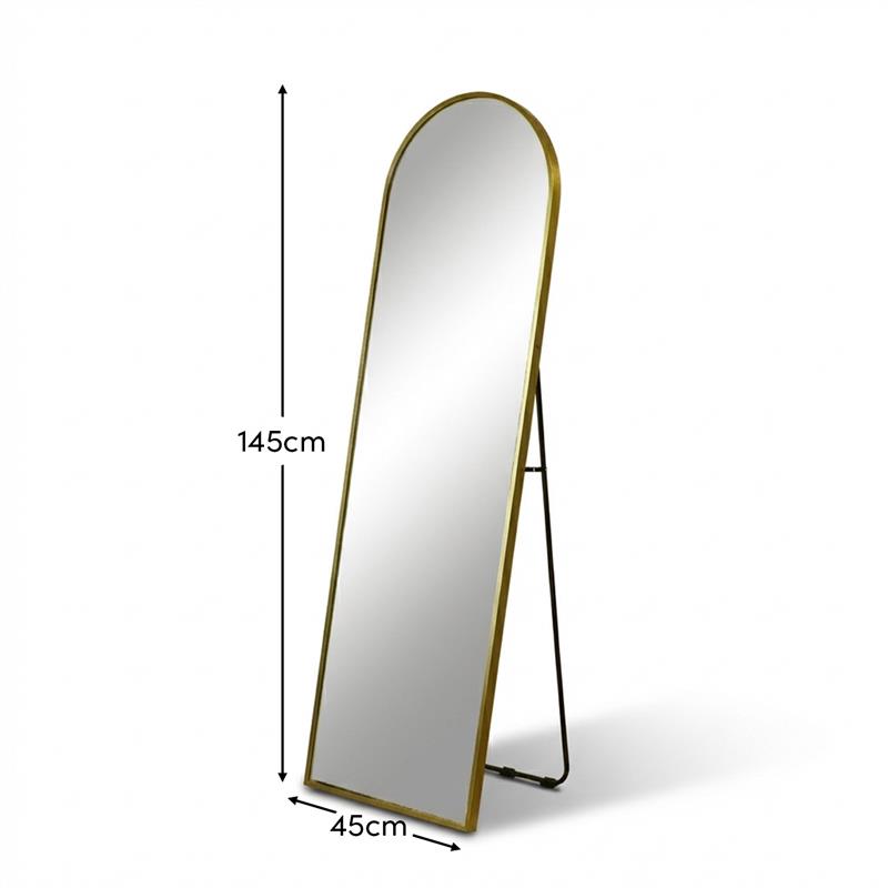 Ingham 145x45cm LED Arch Mirror - Gold - Laura James