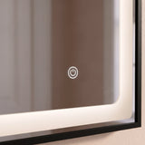 Ingham 65x45cm LED Arch Bathroom Mirror - Black - Laura James