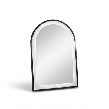 Ingham 65x45cm LED Arch Bathroom Mirror - Black - Laura James