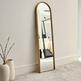 Ingham 140x140  Wooden Arch Mirror - Natural- Laura James 