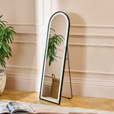 Ingham 145x45cm LED Arch Mirror - Black - Laura James