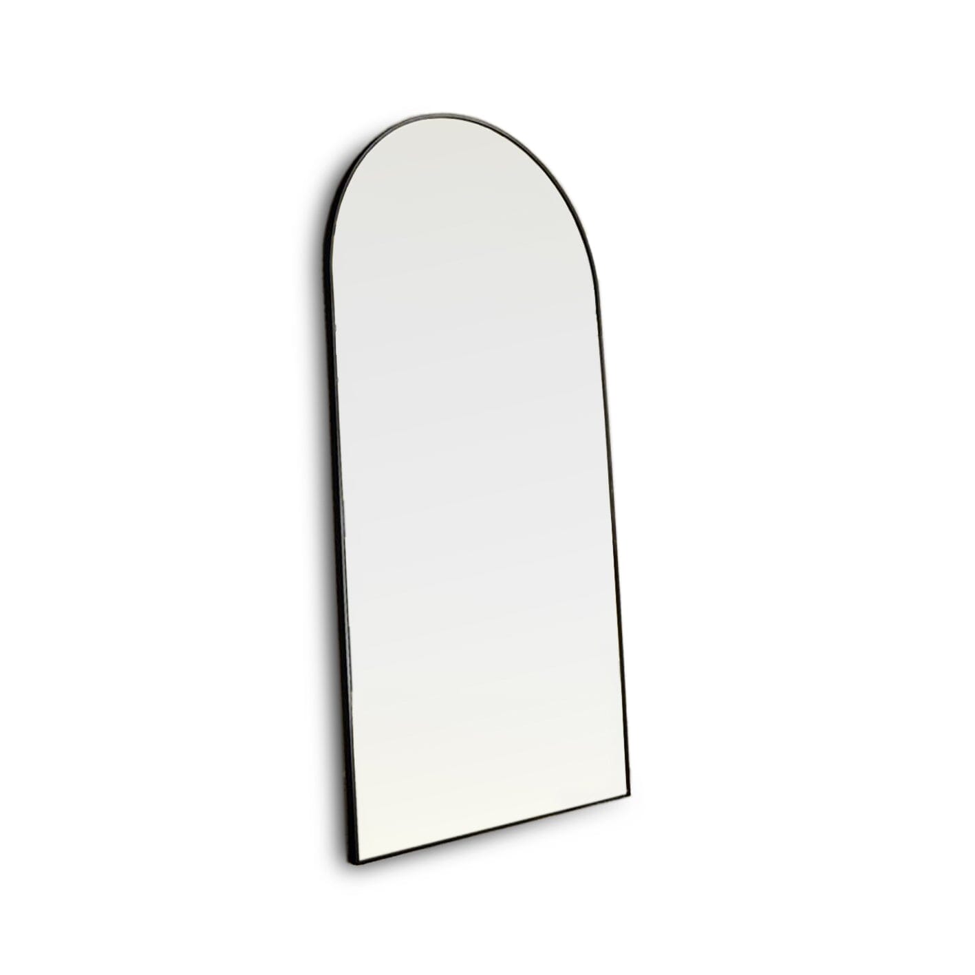 Ingham 180x90cm Metal Arch Floor Mirror - Black - Laura James 