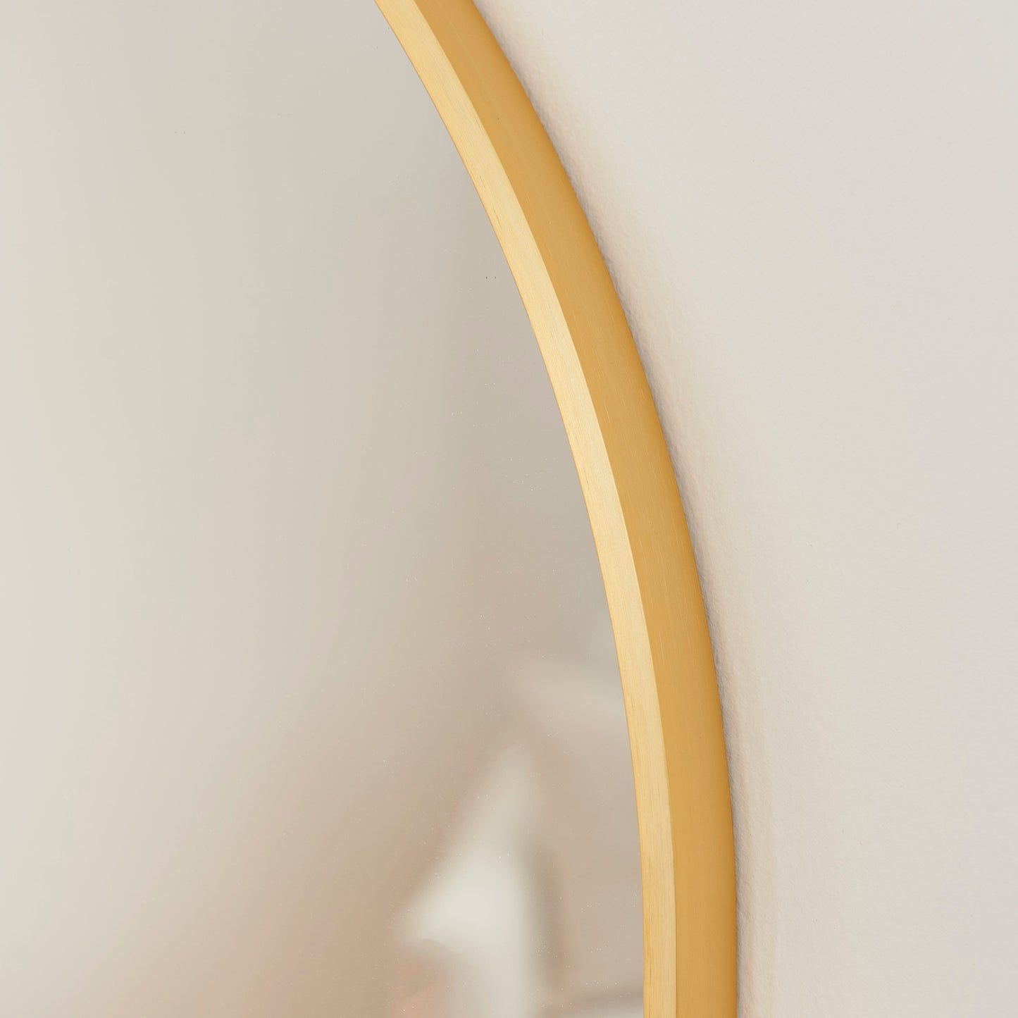 Ingham 70x70cm Metal Arch Mirror - Gold - Laura James 