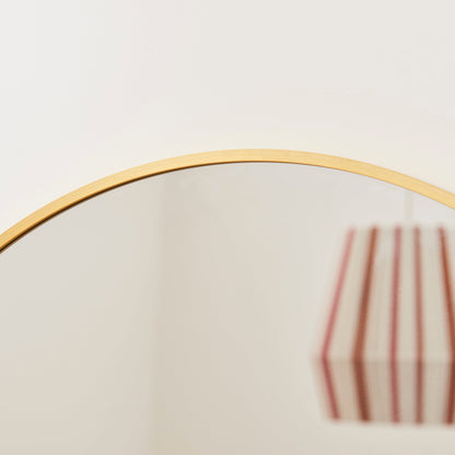 Ingham 70x70cm Metal Arch Mirror - Gold - Laura James 