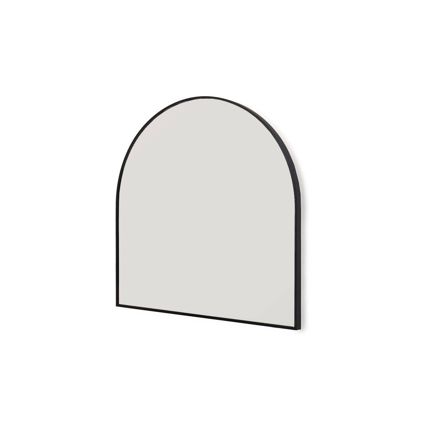 Ingham 70x70cm Metal Arch Mirror - Black - Laura James