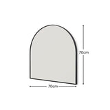 Ingham 70x70cm Metal Arch Mirror - Black - Laura James