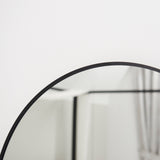 Ingham 70 x 70cm Metal Arch Mirror - Black - Laura James 
