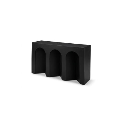 Ioni Jet Black Mango Wood Console Table - Laura James