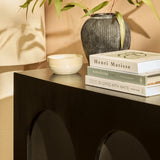 Ioni Jet Black Mango Wood Console Table - Laura James
