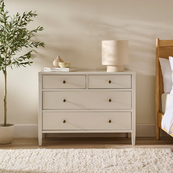 Ivy 4 Drawer Chest of Drawers - Ivory White