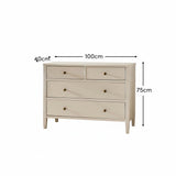 Ivy 4 Drawer Chest of Drawers - Ivory White - Laura James 