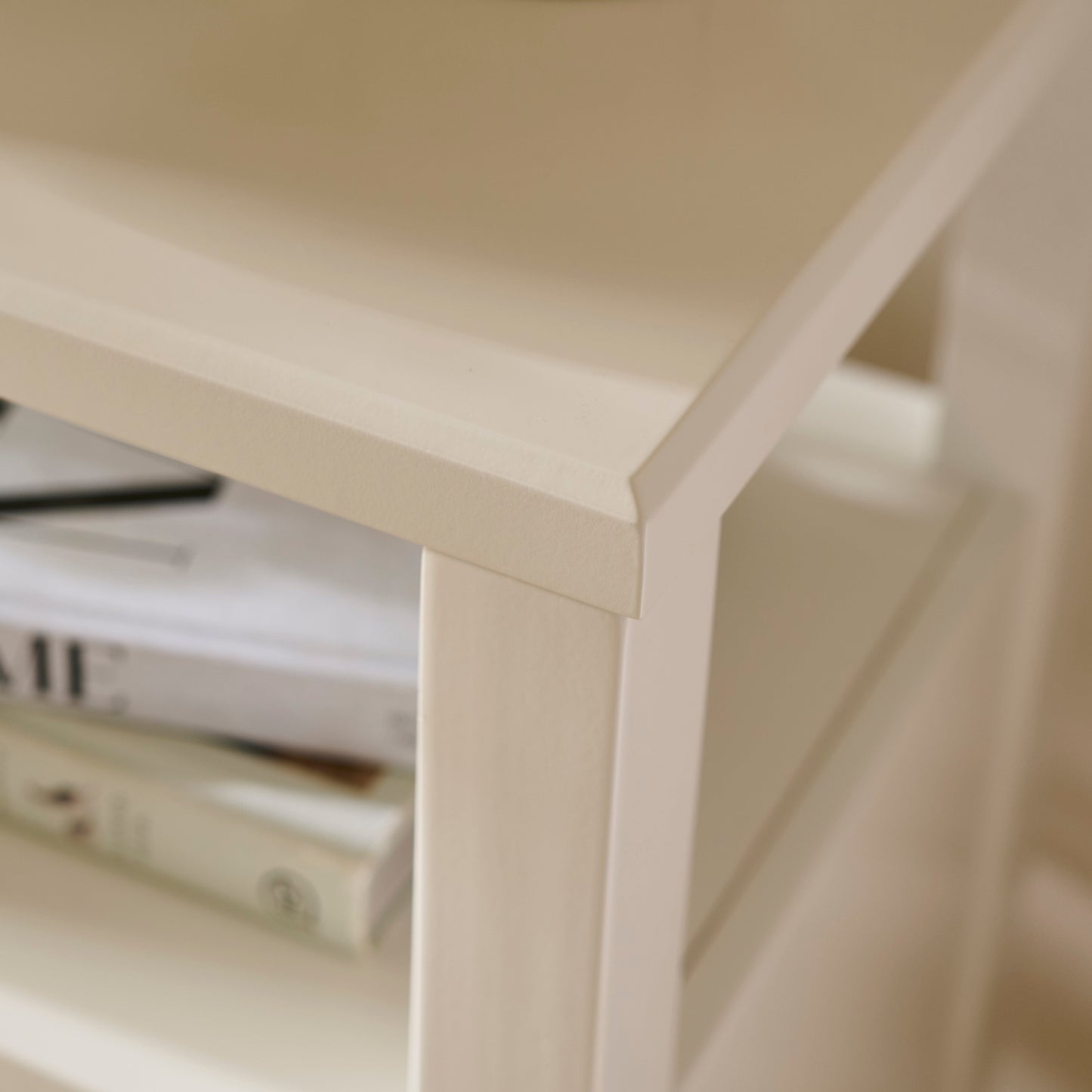 Ivy Ivory White 2 Drawer Bedside Table - Laura James 