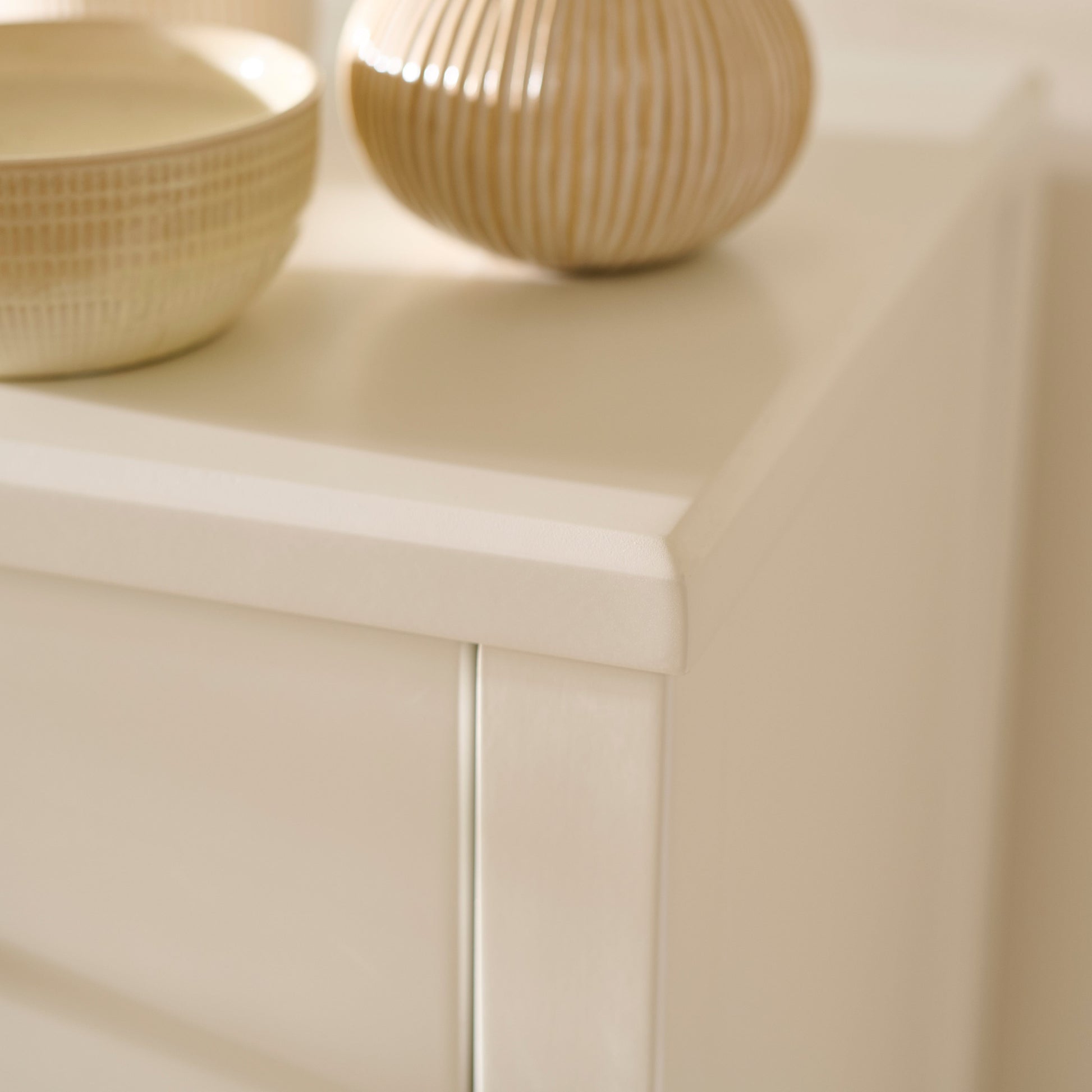 Ivy 5 Drawer Tall Chest of Drawers - Ivory White - Laura James