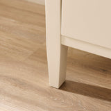 Ivy 5 Drawer Tall Chest of Drawers - Ivory White - Laura James