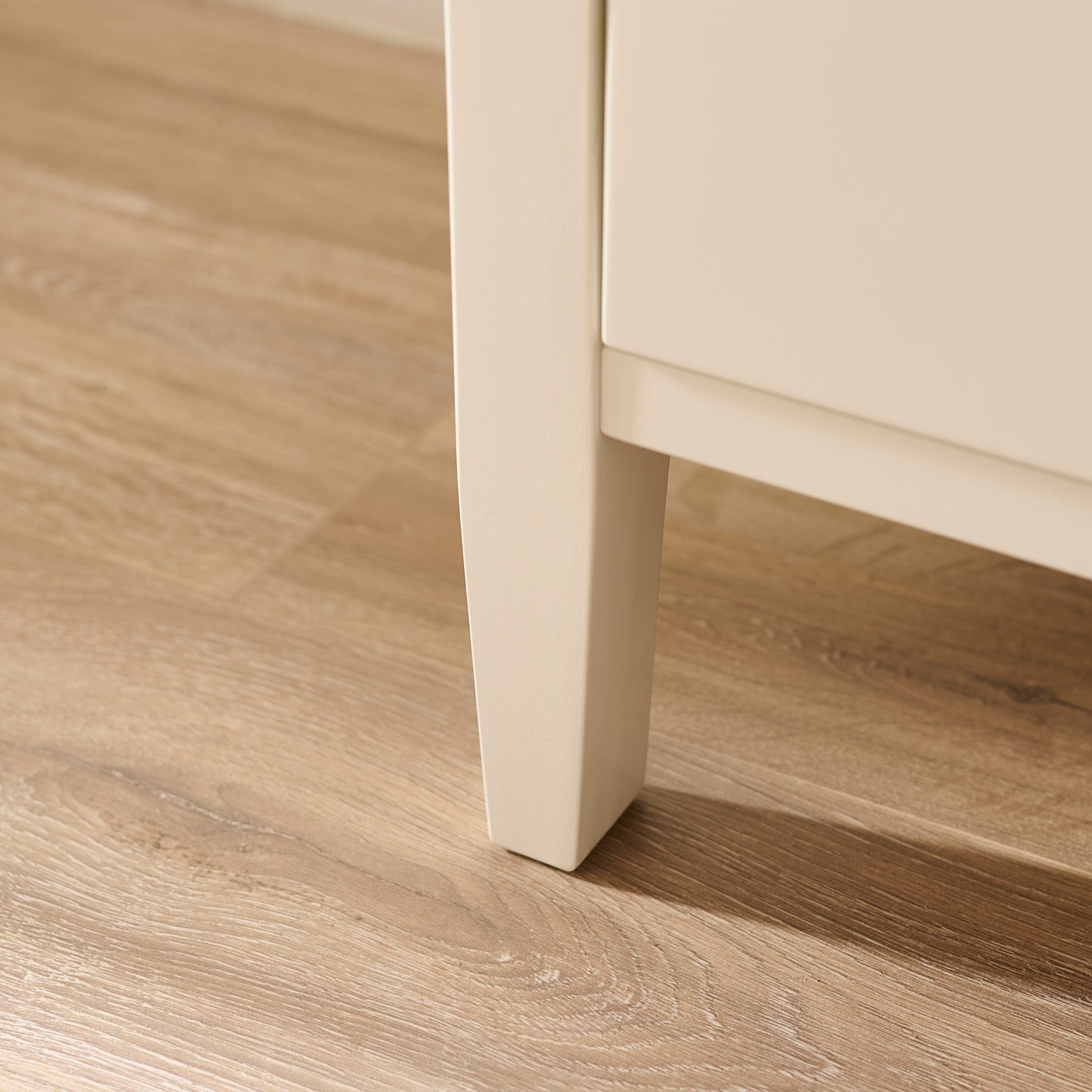 Ivy 5 Drawer Tall Chest of Drawers - Ivory White - Laura James