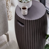 Jabari 35cm Side Table - Lava Black - Laura James 
