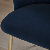 Cleo Ink Velvet Dining Chairs with Gold Legs - Set Of 2 - Laura James