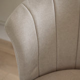 Cleo Soft Beige Dining Chairs - Set of 2 - Black Legs - Laura James 