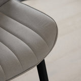  Bella Grey Dining Chairs - Set Of 2 -  Black Legs - Laura James 