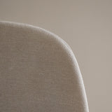 Ellis Soft Beige Dining Chairs - Set of 2 - Whitewash Oak Legs